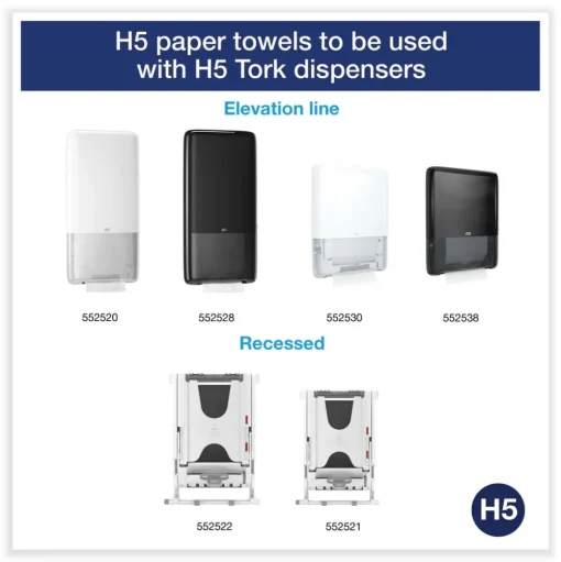 Tork 1-Ply 7.91 in. x 8.85 in. PeakServe Continuous Hand Towel - White (12/Carton)