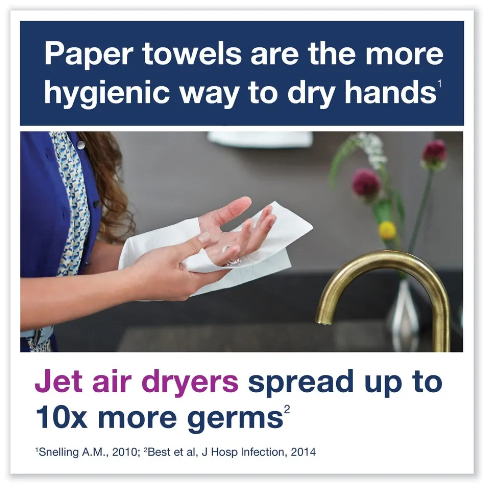 Tork 1-Ply 7.91 in. x 8.85 in. PeakServe Continuous Hand Towel - White (12/Carton)