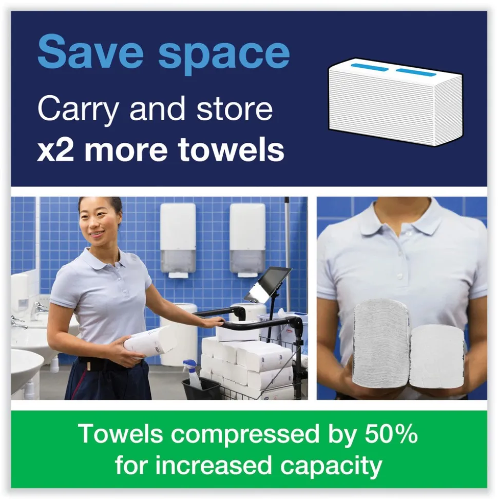 Tork 1-Ply 7.91 in. x 8.85 in. PeakServe Continuous Hand Towel - White (12/Carton)