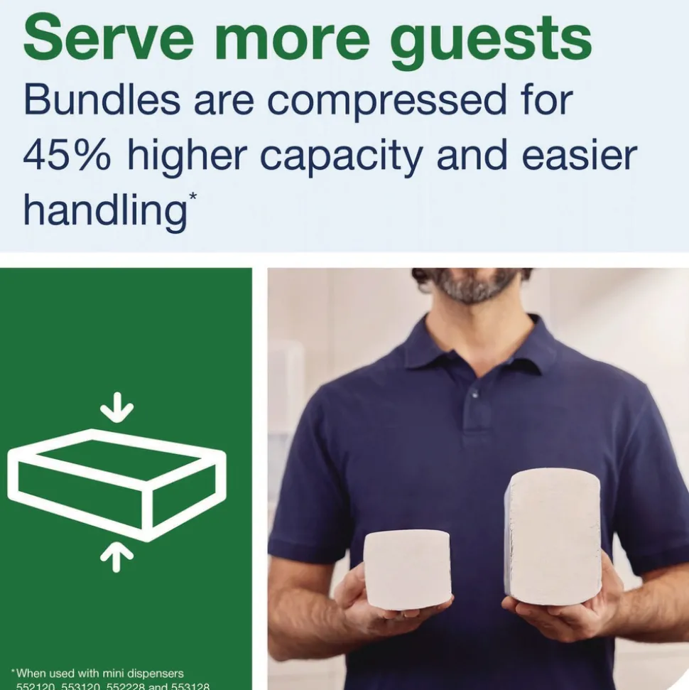 Tork 1-Ply 8.3 in. x 9.45 in. Xpress Compressed Multifold Hand Towels - White (12/Carton)