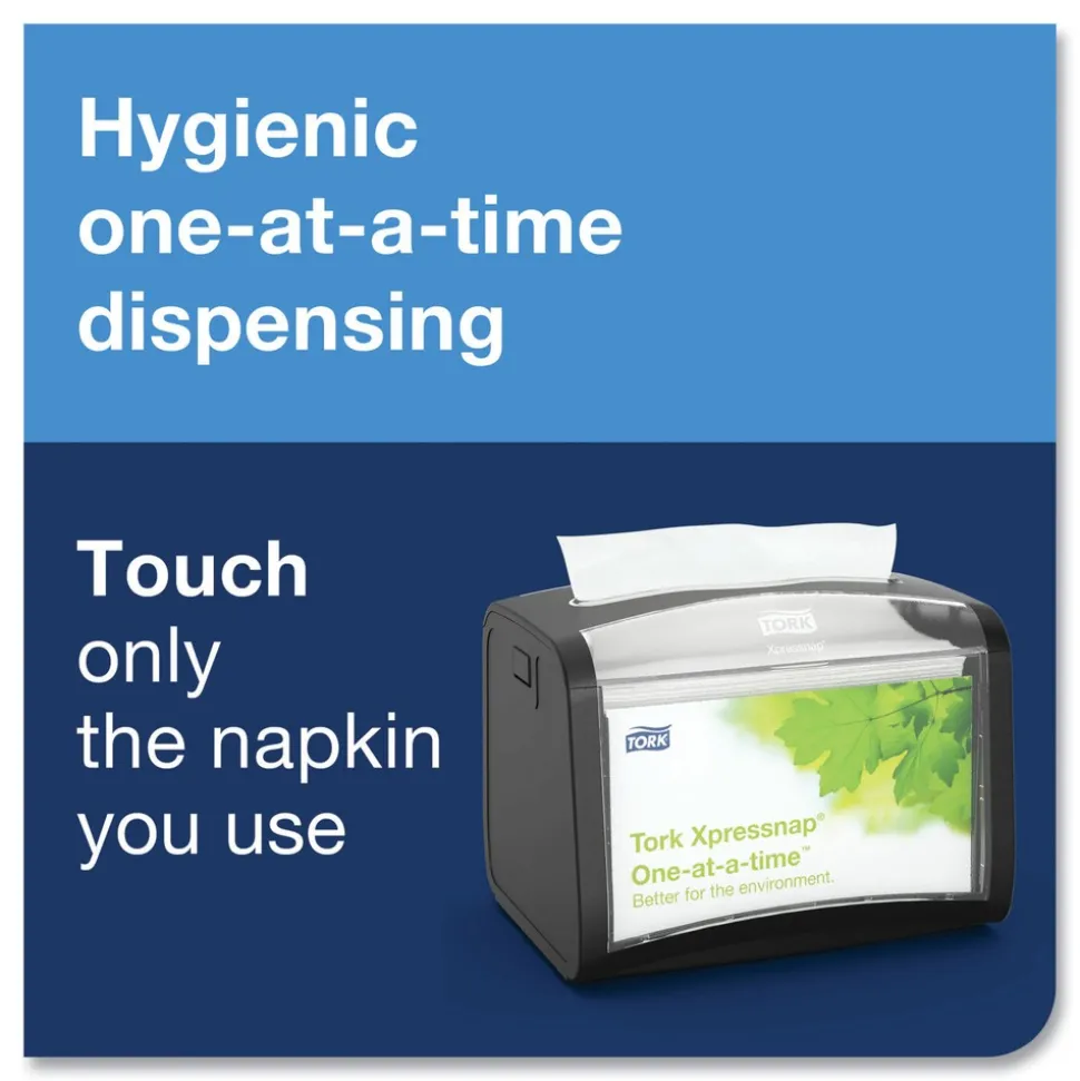 Tork 2-Ply Bag-Pack 13 in. x 8.5 in. Xpressnap Interfold Dispenser Napkins - Natural (6000/Carton)