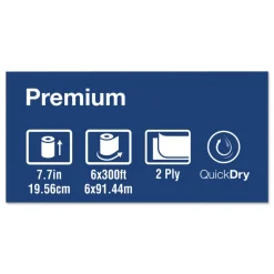 Tork Premium Matic 7.7 in. x 300 ft. 2-Ply Extra Soft Hand Towel Roll - White (6/Carton)