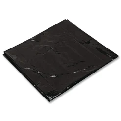 Trinity Plastics 23 in. x 46 in. 45 gal. 1.25 mil Flat Pack Low-Density Can Liners - Black (100/Carton)