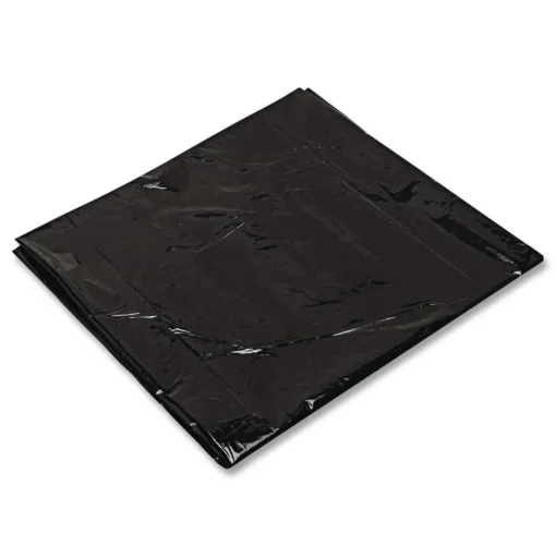 Trinity Plastics 23 in. x 46 in. 45 gal. 1.6 mil Flat Pack Low-Density Can Liners - Black (100/Carton)