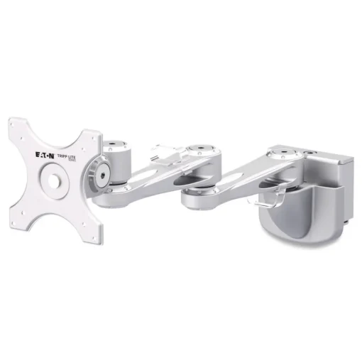 Tripp Lite Dual-Extension Monitor Mount for Slat Wall System for 32-in TVs 4.9w x 4.7d x 20.5h Silver Supports 22 lb