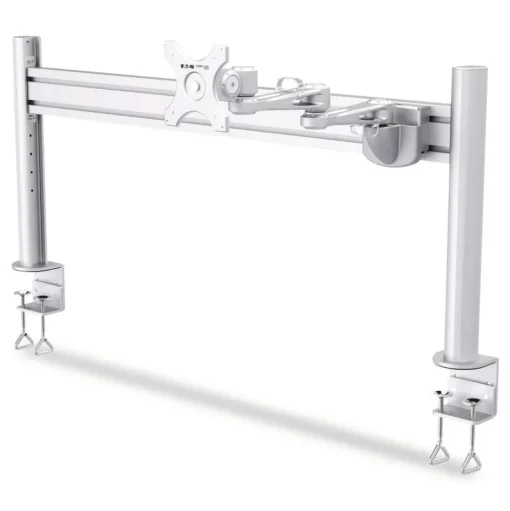 Tripp Lite Dual-Extension Monitor Mount for Slat Wall System for 32-in TVs 4.9w x 4.7d x 20.5h Silver Supports 22 lb