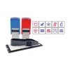 Trodat Printy 10-in-1 0.63 in. Diameter Self-Inking Teacher Stamp - Blue/Red