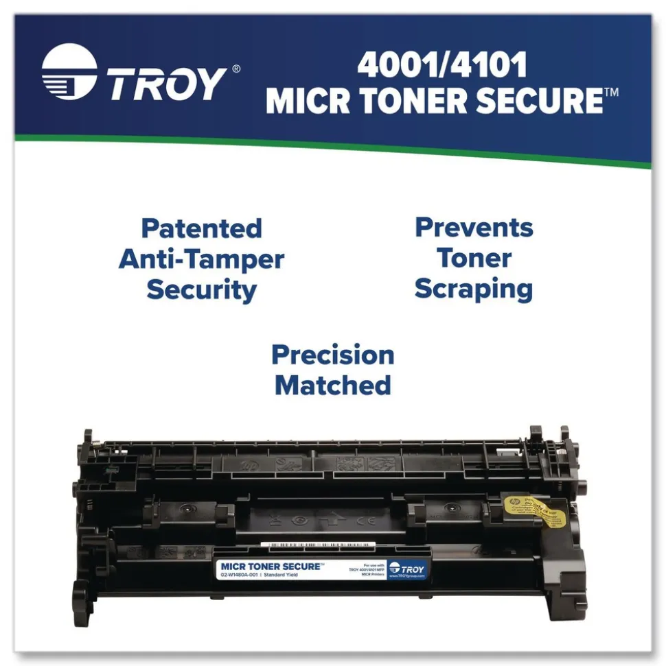 TROY 02-W1480A-001 High-Yield MICR Toner, Alternative for HP 02-W1480X-001 - Black