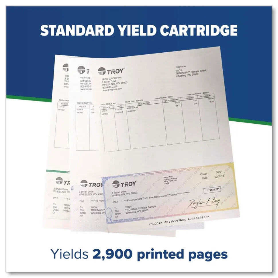 TROY 02-W1480A-001 High-Yield MICR Toner, Alternative for HP 02-W1480X-001 - Black