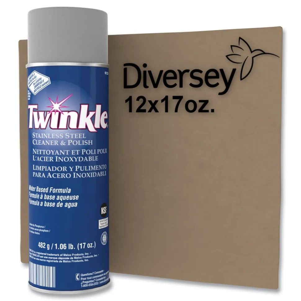 Twinkle 17 oz. Aerosol Spray Stainless Steel Cleaner and Polish (12/Carton)