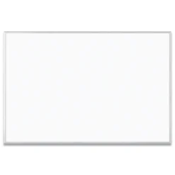 U Brands 72 in. x 48 in. (Actual Size: 70 in. x 47 in.) Melamine Dry Erase Board - White Surface, Satin Aluminum Frame