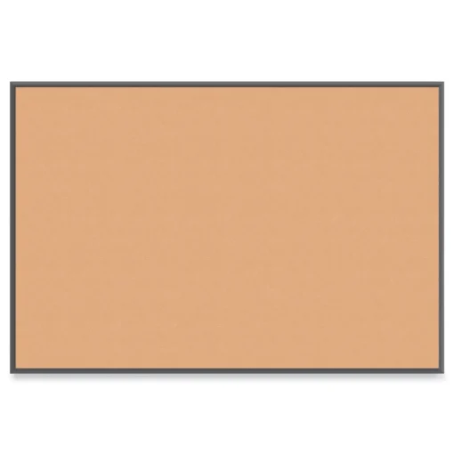 U Brands 72 in. x 48 in. Cork Bulletin Board - Tan Surface/Black Aluminum Frame