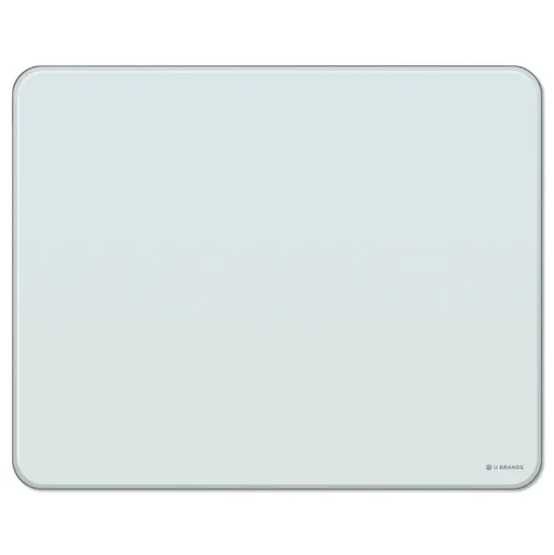 U Brands 20 in. x 16 in. Cubicle Glass Dry Erase Board - White Surface
