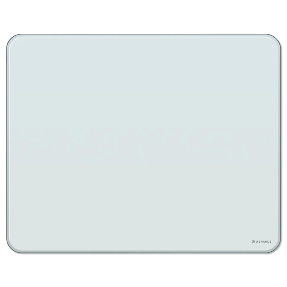 U Brands 20 in. x 16 in. Cubicle Glass Dry Erase Board - White Surface
