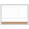 U Brands 23 in. x 17 in. 4N1 Magnetic Dry Erase Combo Board - Tan/White Surface, Silver Aluminum Frame