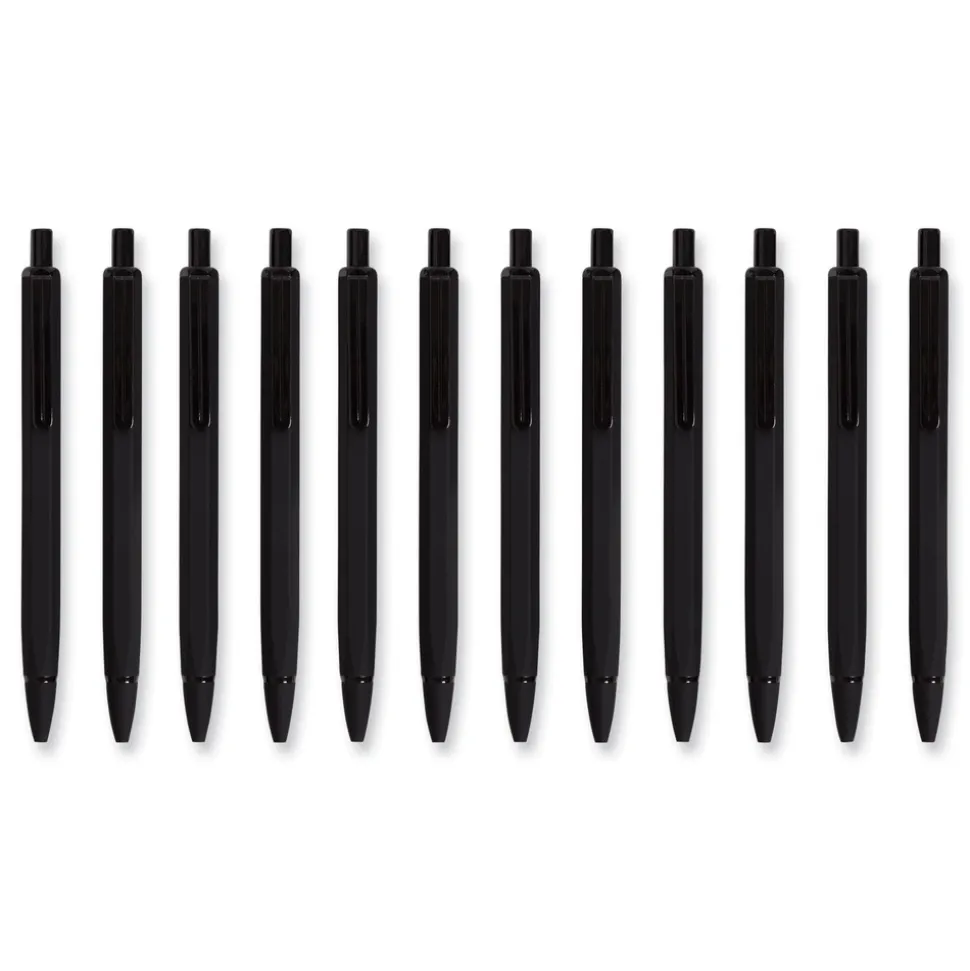 U Brands 0.7 mm HB (#2) Cambria Soft Touch Mechanical Pencil - Black Lead, Black Barrel (12/Pack)