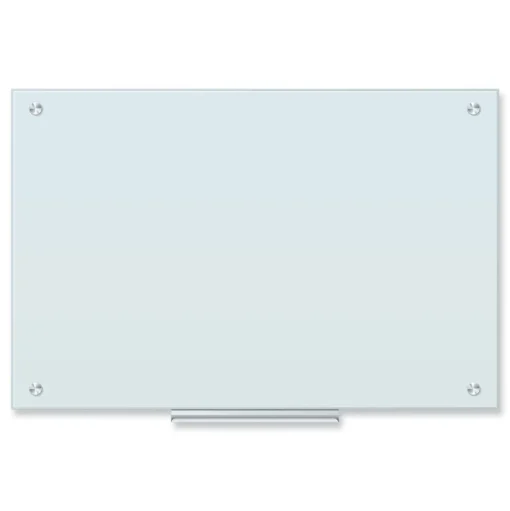 U Brands 35 x 23 Glass Dry Erase Board - White Surface