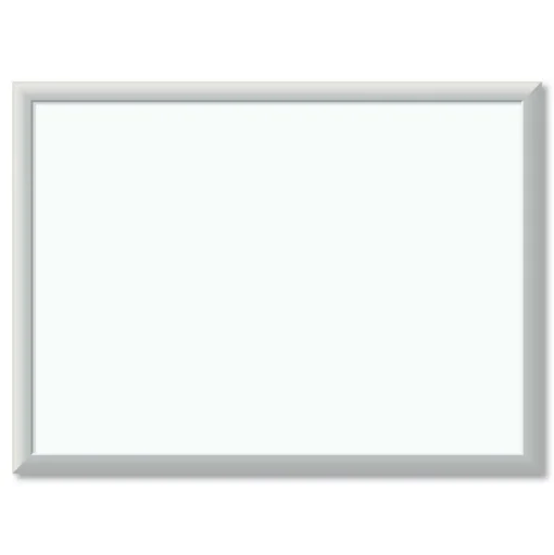 U Brands 23 x 17 Melamine Dry Erase Board - White Surface/Silver Frame