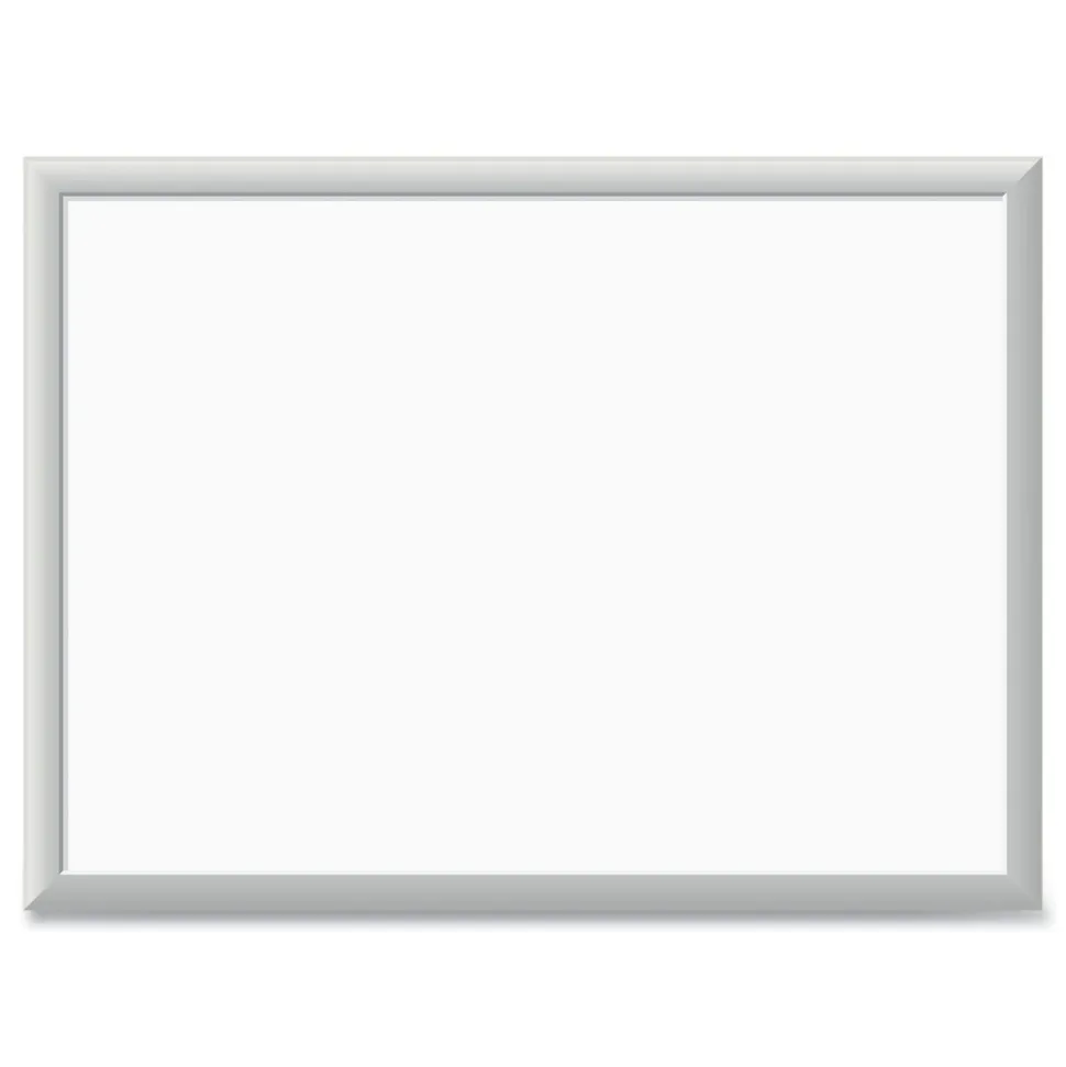 U Brands 23 x 17 Melamine Dry Erase Board - White Surface/Silver Frame