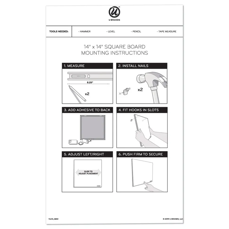 U Brands 14 x 14 Tile Board Value Pack (1-Set)