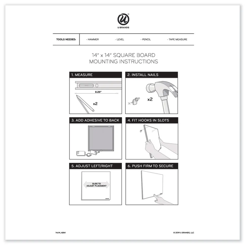 U Brands 14 x 14 Tile Board Value Pack (1-Set)