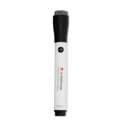 U Brands U-Defense Antimicrobial Broad Chisel Tip Dry-Erase Markers - Black (12/Pack)