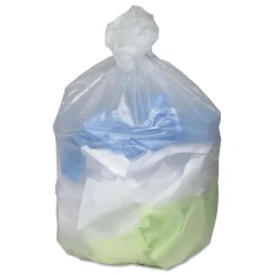 Ultra Plus 1506824 24 in. x 24 in. 10-Gallon 8 mic. Can Liners - Natural (1000/Carton)