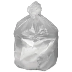 Ultra Plus 24 in. x 33 in. 16-Gallon 8 mic. Can Liners - Natural (1000/Carton)