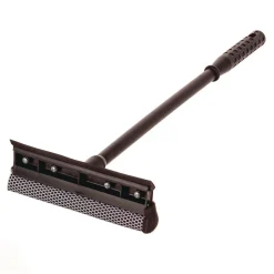 Unger 8 in. Rubber Blade 8 in. Mesh Scrubber 21 in. Plastic Handle with Grip Auto Squeegee - Black