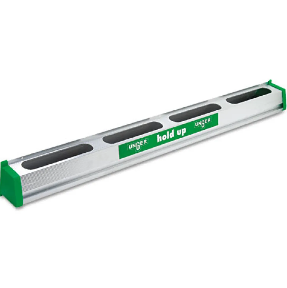 Unger 36 in. W x 3.5 in. D x 3.5 in. H Hold Up Aluminum Tool Rack - Aluminum/Green
