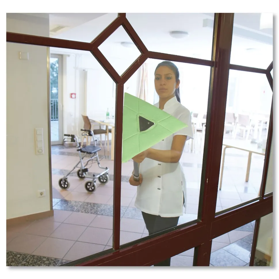 Unger 10.25 in. x 9 in. Glass Cleaning Pads - Green (5/Pack)