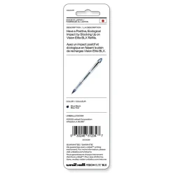 uni-ball Bold Conical Tip Refill for Vision Elite Roller Ball Pens - Assorted Ink Colors (2/Pack)