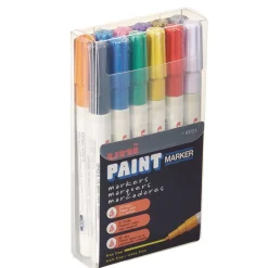 uni-ball Fine Bullet Tip Permanent Marker - Assorted Colors (12/Set)