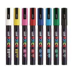 uni-ball Fine Bullet Tip Water-Based Paint Markers - Assorted Colors (8/Pack)