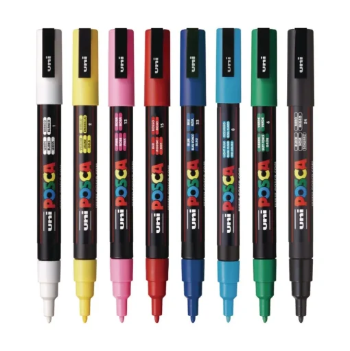 uni-ball Fine Bullet Tip Water-Based Paint Markers - Assorted Colors (8/Pack)