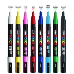 uni-ball Fine Bullet Tip Water-Based Paint Markers - Assorted Colors (8/Pack)