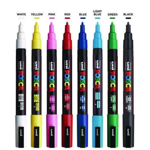 uni-ball Fine Bullet Tip Water-Based Paint Markers - Assorted Colors (8/Pack)