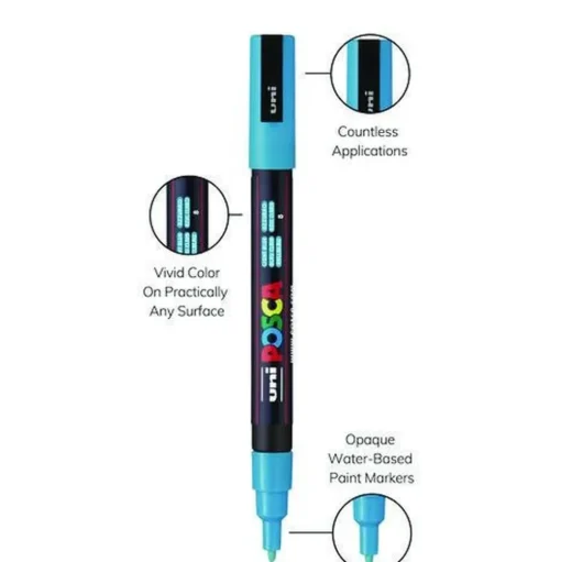 uni-ball Fine Bullet Tip Water-Based Paint Markers - Assorted Colors (8/Pack)