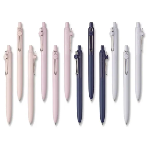 uni-ball Medium 0.7 mm Zento Retractable Gel Pen - Black Ink, Assorted Barrel (1-Dozen)