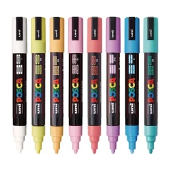 uni-ball Medium Bullet Tip 1.8 mm/2.5 mm Water-Based Paint Markers - Assorted Colors (8/Set)