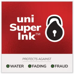 uni-ball Signo 207 Medium 0.7 millimeter Retractable Needle Point Gel Pen - Black Ink/Clear/Black Barrel (1-Dozen)