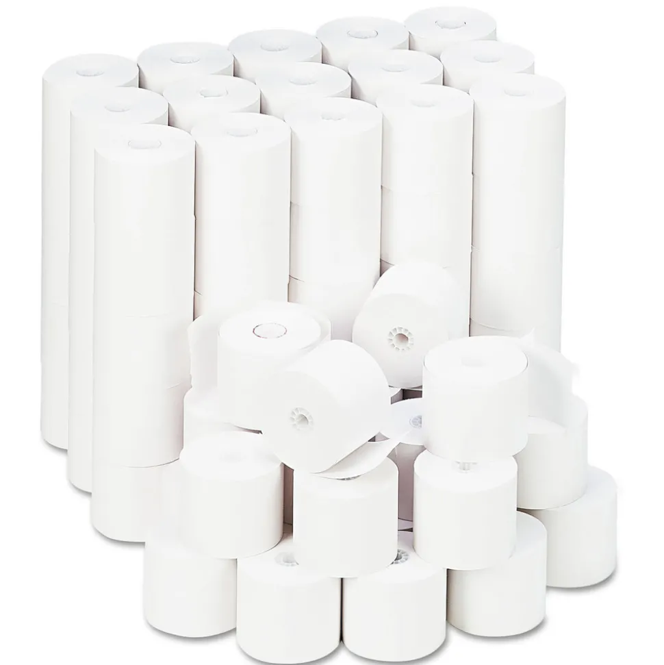 Universal 2.25 in. x 165 ft. 0.5 in. Core Impact and Inkjet Print Bond Paper Rolls - White (100/Carton)
