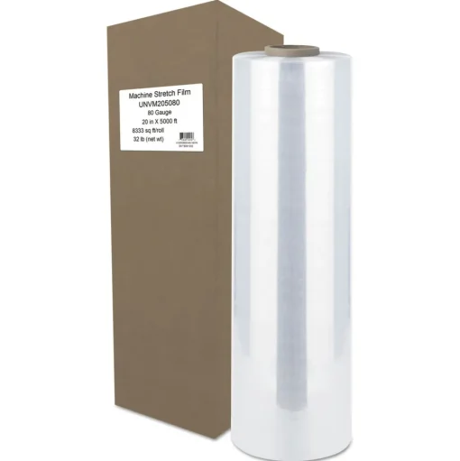 Universal 20 in. x 5000 ft. 20.3 micron Machine Stretch Film - Clear (1 Roll)