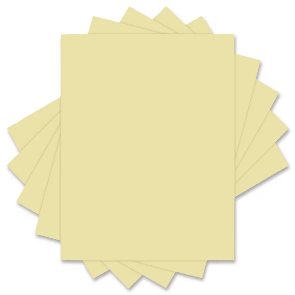 Universal 8.5 in. x 11 in. 20 lbs. Bond Weight Deluxe Colored Paper - Canary (10 Reams/Carton)
