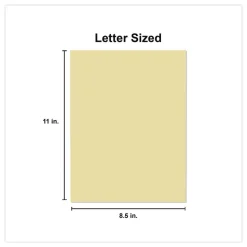 Universal 8.5 in. x 11 in. 20 lbs. Bond Weight Deluxe Colored Paper - Canary (10 Reams/Carton)
