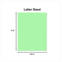 Universal 8.5 in. x 11 in. 20 lbs. Bond Weight Deluxe Colored Paper - Green (10 Reams/Carton)