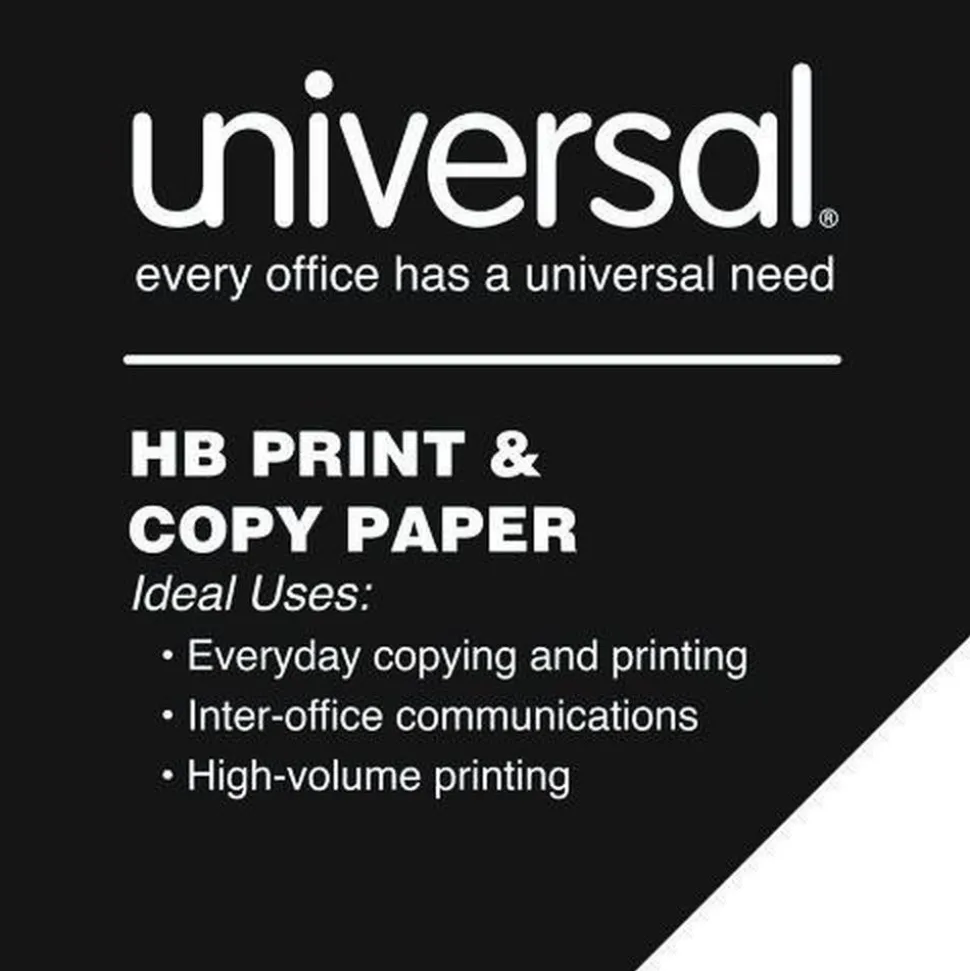 Universal 8.5 in. x 11 in. 20 lbs. Bond Weight High-Bright Multipurpose Paper - White (1-Pallet)