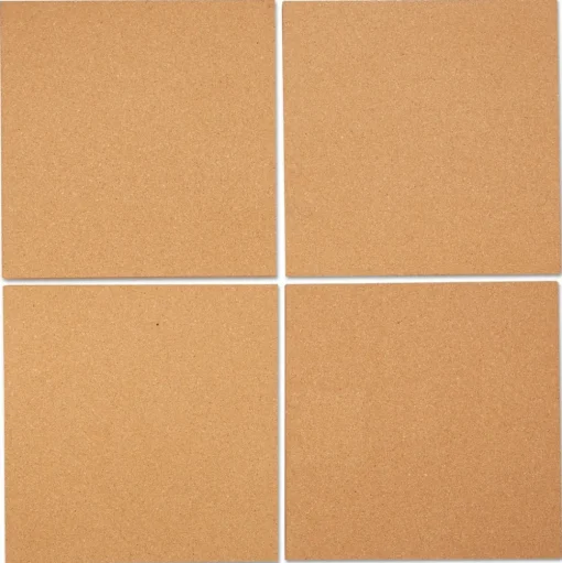 Universal 12 in. x 12 in. Cork Tile Panels - Brown Surface (4/Pack)