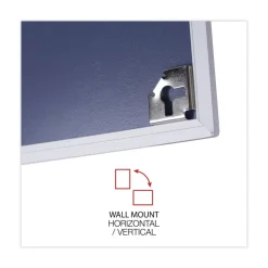 Universal 36 in. x 24 in. Melamine Dry Erase Board with Anodized Aluminum Frame - White Surface