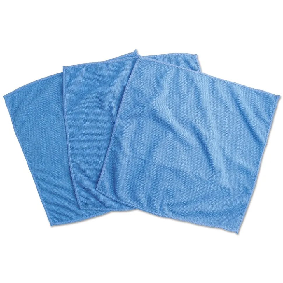 Universal 12 in. x 12 in. Microfiber Cleaning Cloth - Blue (3/Pack)